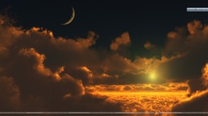 Amazing-Scene-With-Sunset-Moon